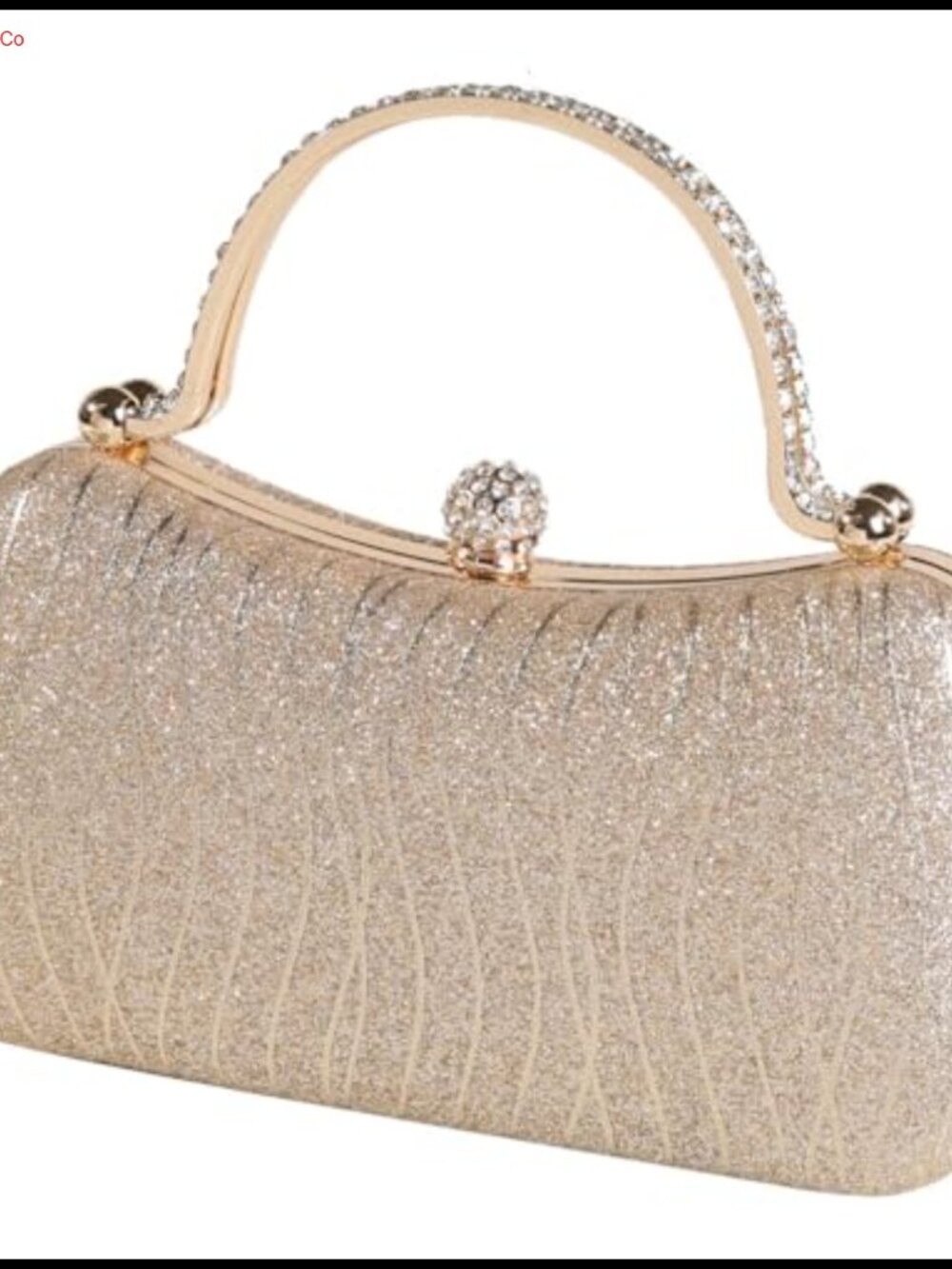 Covelin Evening Bag Frosted Zebra-Print Fabric Shiny Party Handbag with Chain